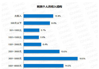 仅三成网民月收入在5000元以上是怎么回事 我国学生网民占比最多为什么