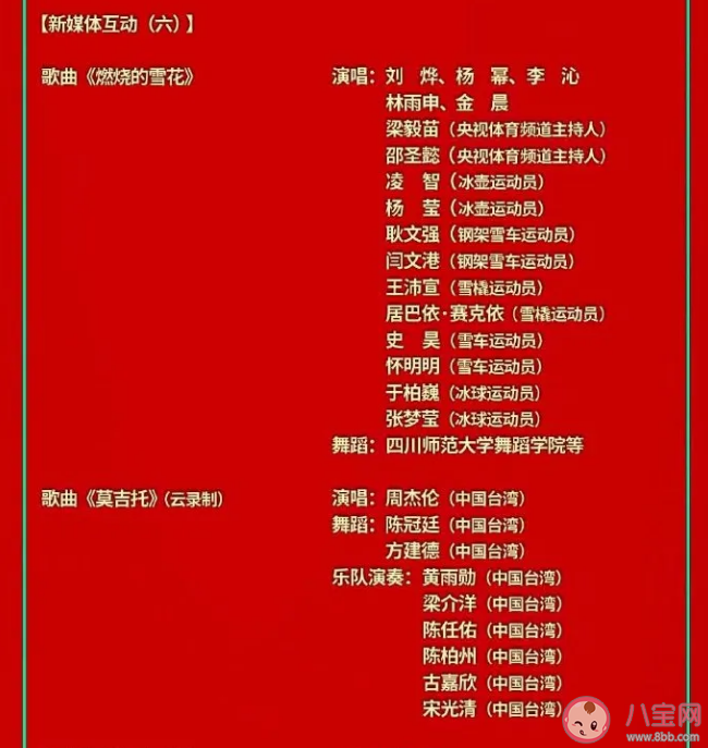 2021央视春晚节目单(官宣) 央视春晚明星嘉宾大全