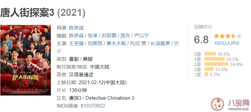 唐人街探案3杀人凶手是谁 唐人街探案3影评怎么样