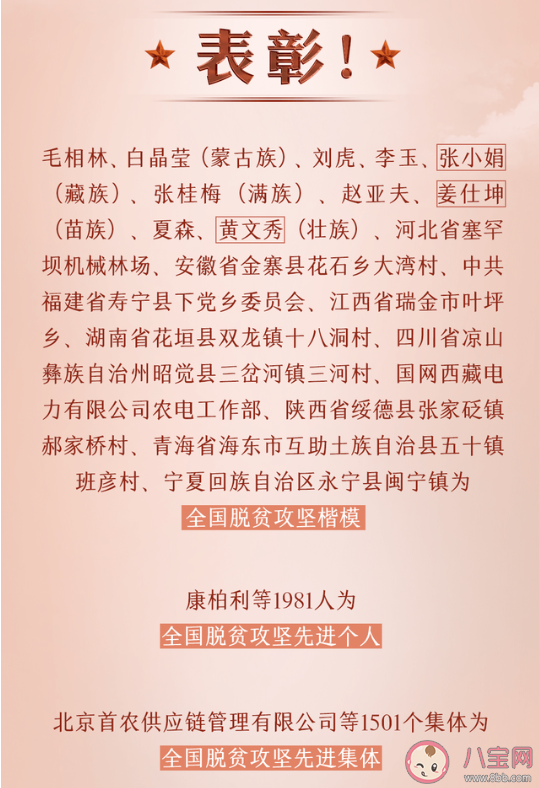 脱贫攻坚楷模奖章设计有什么含义 2021全国脱贫攻坚楷模荣誉称号获得者名单