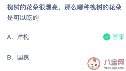 哪种槐树的花朵是可以吃的 蚂蚁庄园3月30日答案