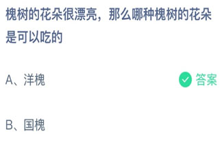 哪种槐树的花朵是可以吃的 蚂蚁庄园3月30日答案