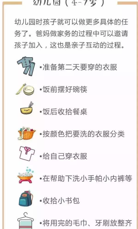 儿童做家务年龄对照表 如何正确引导孩子做家务