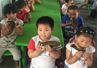 幼儿园端午吃粽子活动报道简讯 幼儿园端午节吃粽子新闻稿