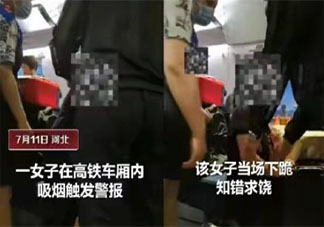 大妈高铁吸烟触发警报下跪求饶 高铁上哪些事情不能做
