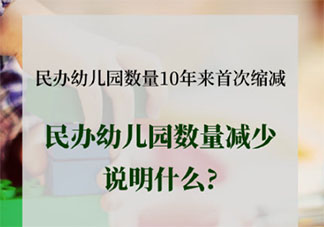 民办幼儿园数量减少说明什么 为什么民办幼儿园变少了
