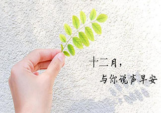 12月1日的早安心语说说配图 新的一月12月你好的图片句子