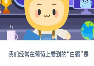 我们经常在葡萄上看到的白霜是什么 蚂蚁新村12月7日答案