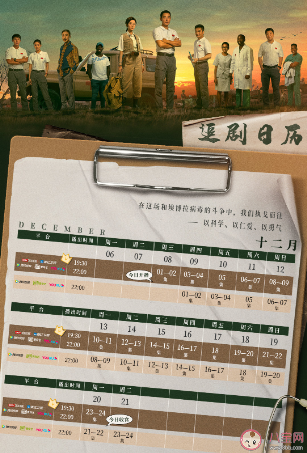 《埃博拉前线》追剧日历 《埃博拉前线》更新时间表