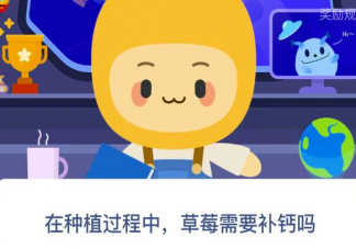 在种植过程中草莓需要补钙吗 蚂蚁新村1月6日答案