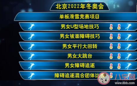 单板滑雪有哪几项 单板滑雪要注意些什么