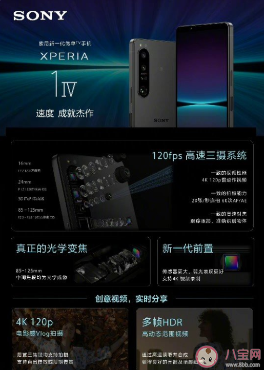 索尼Xperia 1 IV详细参数配置 索尼Xperia 1 IV主要升级了哪些功能 索尼Xperia 1 IV详细参数配置 索尼Xperia 1 IV主要升级了哪些功能
