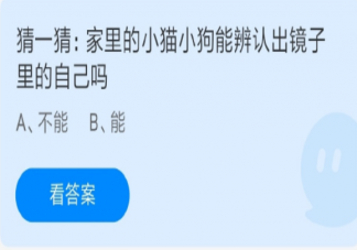 家里的小猫小狗能辨认出镜子里的自己吗 蚂蚁庄园6月25日答案