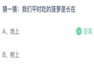 我们平时吃的菠萝是长在地上还是树上 蚂蚁庄园9月15日答案最新