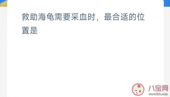 救助海龟需要采血时最合适的位置是尾部还是颈部 蚂蚁森林神奇海洋10月25日答案
