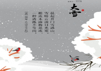大雪节气适合读的古诗有什么 大雪节气古诗词分享