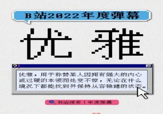 B站2022年度弹幕是什么 优雅为什么成为年度弹幕