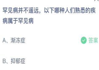 关于罕见病以下说法正确的是什么 蚂蚁庄园2月28日答案