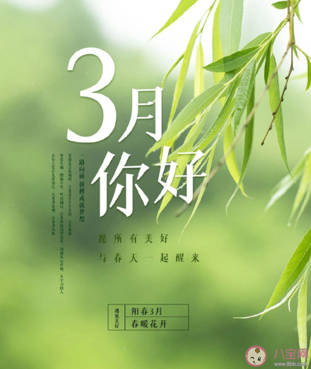 3月壁纸好运文案说说 3月发朋友圈壁纸配文说说
