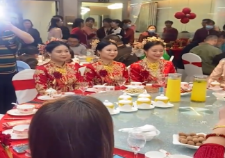 3胞胎姐妹同日出嫁场面轰动是怎么回事 姐妹在同一天出嫁好吗