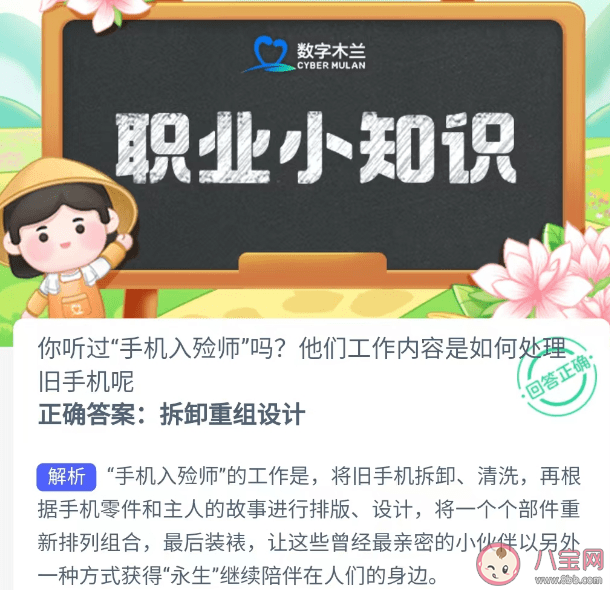 手机入殓师的工作内容是如何处理旧手机的 蚂蚁新村3月22日答案