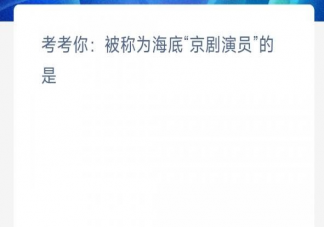 被称为海底京剧演员的是什么鱼 神奇海洋4月6日答案