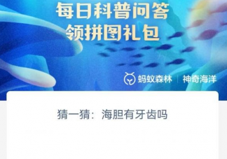 海胆有牙齿吗 神奇海洋5月25日答案