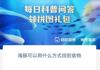 海豚可以用什么方式找到食物 神奇海洋6月14日答案