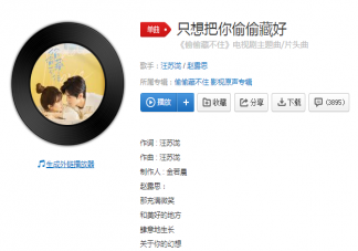 汪苏泷《只想把你偷偷藏好》歌词是什么 《只想把你偷偷藏好》歌词歌曲介绍