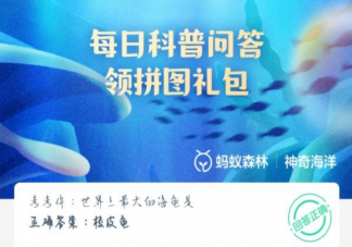 考考你世界上最大的海龟是什么 神奇海洋6月20日答案