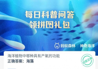 海洋植物中哪种具有产氧的功能 神奇海洋7月24日答案介绍