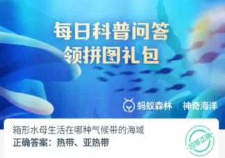 箱形水母生活在哪种气候带的海域 神奇海洋8月15日答案