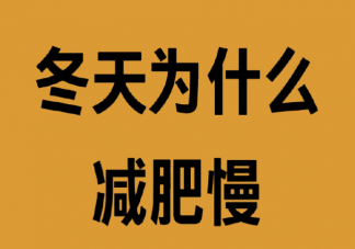 为什么冬天减肥这么慢 冬天应该怎么减肥