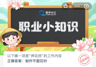 以下哪一项是押花师的工作内容 蚂蚁新村11月27日答案