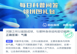 河豚之所以能鼓成球与哪种身体结构密切相关 神奇海洋1月20日答案